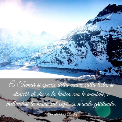 Picture 03 - 2 Samuele 13:19 RIV - E Tamar si sparse della cenere sulla testa, si - Bible Verse Picture