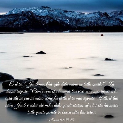 Picture 03 - 2 Samuele 14:19 RIV - E il re: “Joab non t’ha egli dato mano in - Bible Verse Picture