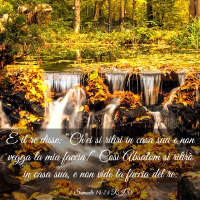 Picture 03 - 2 Samuele 14:24 RIV - E il re disse: “Ch’ei si ritiri in casa sua e - Bible Verse Picture