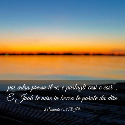 Picture 03 - 2 Samuele 14:3 RIV - poi entra presso il re, e parlagli così e - Bible Verse Picture