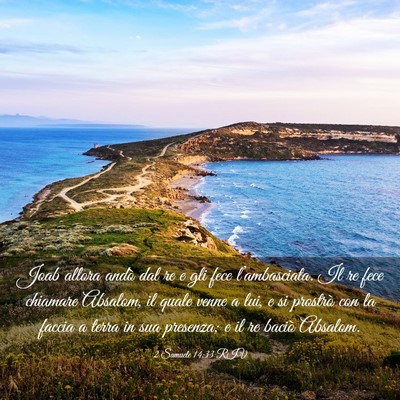 Picture 03 - 2 Samuele 14:33 RIV - Joab allora andò dal re e gli fece - Bible Verse Picture