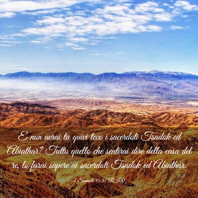 Picture 03 - 2 Samuele 15:35 RIV - E non avrai tu quivi teco i sacerdoti Tsadok ed - Bible Verse Picture