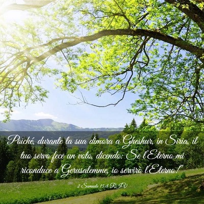Picture 03 - 2 Samuele 15:8 RIV - Poiché, durante la sua dimora a Gheshur, in - Bible Verse Picture
