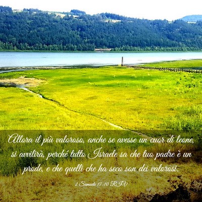 Picture 03 - 2 Samuele 17:10 RIV - Allora il più valoroso, anche se avesse un cuor - Bible Verse Picture