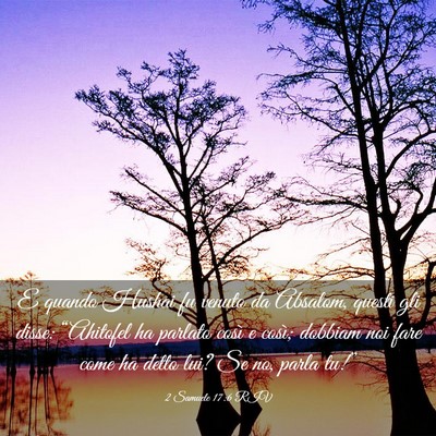 Picture 03 - 2 Samuele 17:6 RIV - E quando Hushai fu venuto da Absalom, questi gli - Bible Verse Picture