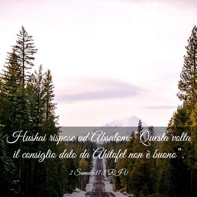 Picture 03 - 2 Samuele 17:7 RIV - Hushai rispose ad Absalom: “Questa volta il - Bible Verse Picture