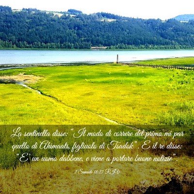 Picture 03 - 2 Samuele 18:27 RIV - La sentinella disse: “Il modo di correre del - Bible Verse Picture