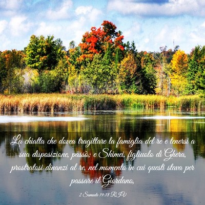 Picture 03 - 2 Samuele 19:18 RIV - La chiatta che dovea tragittare la famiglia del - Bible Verse Picture