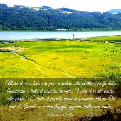 Picture 03 - 2 Samuele 19:8 RIV - Allora il re si levò e si pose a sedere alla - Bible Verse Picture
