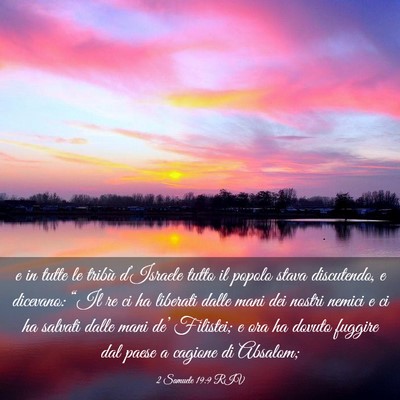 Picture 03 - 2 Samuele 19:9 RIV - e in tutte le tribù d’Israele tutto il popolo - Bible Verse Picture