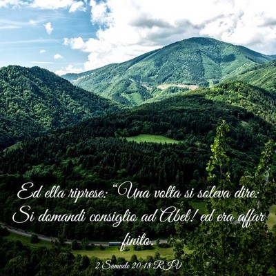 Picture 03 - 2 Samuele 20:18 RIV - Ed ella riprese: “Una volta si soleva dire: Si - Bible Verse Picture