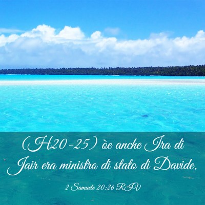 Picture 03 - 2 Samuele 20:26 RIV - (H20-25) òe anche Ira di Jair era ministro di - Bible Verse Picture
