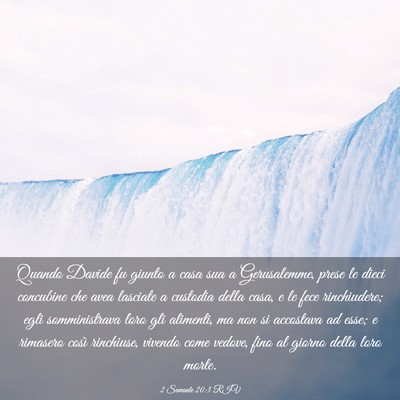 Picture 03 - 2 Samuele 20:3 RIV - Quando Davide fu giunto a casa sua a Gerusalemme, - Bible Verse Picture
