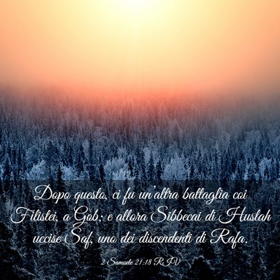 Picture 03 - 2 Samuele 21:18 RIV - Dopo questo, ci fu un’altra battaglia coi - Bible Verse Picture