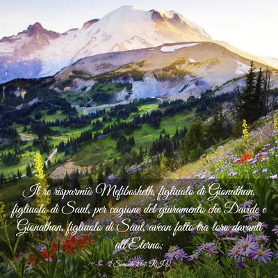 Picture 03 - 2 Samuele 21:7 RIV - Il re risparmiò Mefibosheth, figliuolo di - Bible Verse Picture