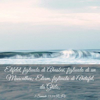 Picture 03 - 2 Samuele 23:34 RIV - Elifelet, figliuolo di Ahasbai, figliuolo di un - Bible Verse Picture