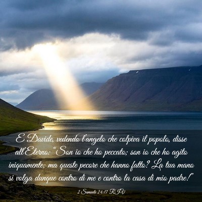 Picture 03 - 2 Samuele 24:17 RIV - E Davide, vedendo l’angelo che colpiva il - Bible Verse Picture