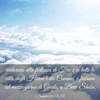 Picture 03 - 2 Samuele 24:7 RIV - andarono alla fortezza di Tiro e in tutte le - Bible Verse Picture