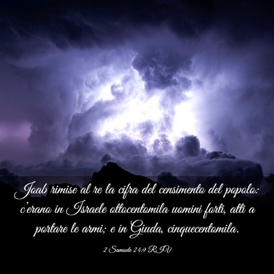 Picture 03 - 2 Samuele 24:9 RIV - Joab rimise al re la cifra del censimento del - Bible Verse Picture