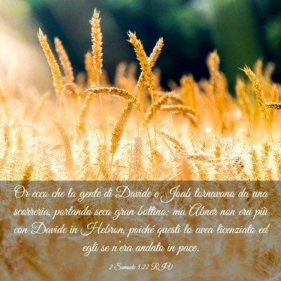 Picture 03 - 2 Samuele 3:22 RIV - Or ecco che la gente di Davide e Joab tornavano - Bible Verse Picture