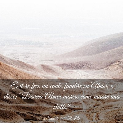 Picture 03 - 2 Samuele 3:33 RIV - E il re fece un canto funebre su Abner, e disse: - Bible Verse Picture