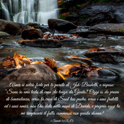Picture 03 - 2 Samuele 3:8 RIV - Abner si adirò forte per le parole di - Bible Verse Picture