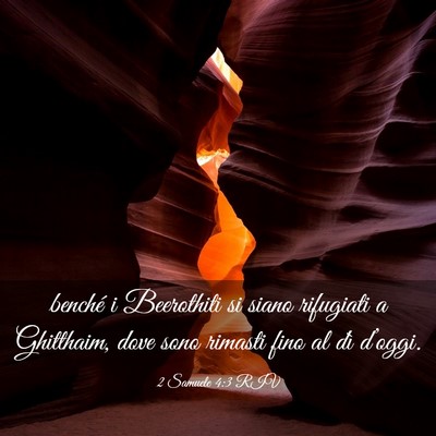 Picture 03 - 2 Samuele 4:3 RIV - benché i Beerothiti si siano rifugiati a - Bible Verse Picture