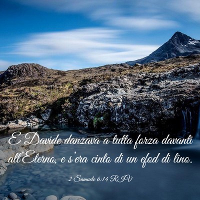 Picture 03 - 2 Samuele 6:14 RIV - E Davide danzava a tutta forza davanti - Bible Verse Picture