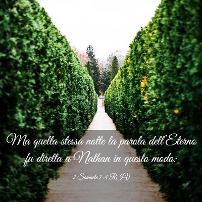 Picture 03 - 2 Samuele 7:4 RIV - Ma quella stessa notte la parola dell’Eterno fu - Bible Verse Picture