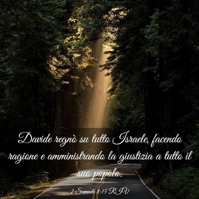 Picture 03 - 2 Samuele 8:15 RIV - Davide regnò su tutto Israele, facendo ragione e - Bible Verse Picture