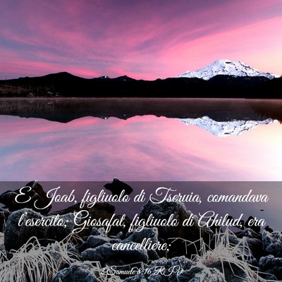 Picture 03 - 2 Samuele 8:16 RIV - E Joab, figliuolo di Tseruia, comandava - Bible Verse Picture