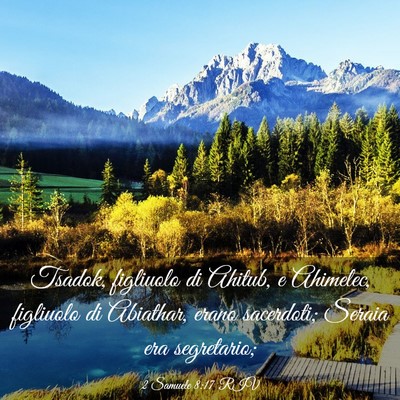 Picture 03 - 2 Samuele 8:17 RIV - Tsadok, figliuolo di Ahitub, e Ahimelec, - Bible Verse Picture