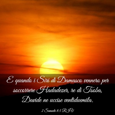 Picture 03 - 2 Samuele 8:5 RIV - E quando i Siri di Damasco vennero per soccorrere - Bible Verse Picture