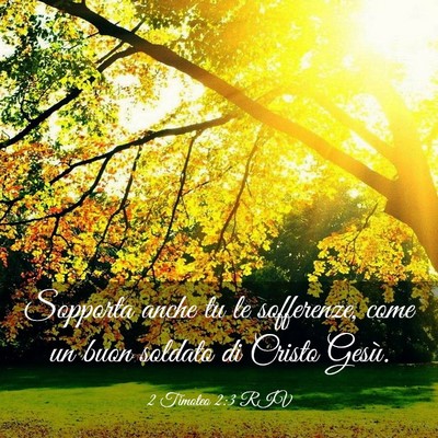 Picture 03 - 2 Timoteo 2:3 RIV - Sopporta anche tu le sofferenze, come un buon - Bible Verse Picture