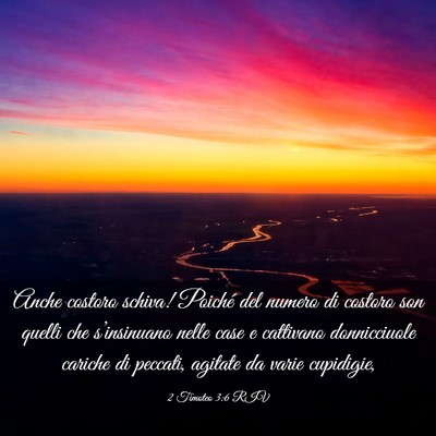 Picture 03 - 2 Timoteo 3:6 RIV - Anche costoro schiva! Poiché del numero di - Bible Verse Picture