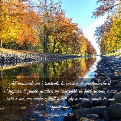 Picture 03 - 2 Timoteo 4:8 RIV - del rimanente mi è riservata la corona di - Bible Verse Picture