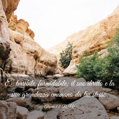 Picture 03 - Abacuc 1:7 RIV - E’ terribile, formidabile; il suo diritto e la - Bible Verse Picture