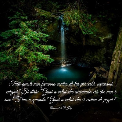 Picture 03 - Abacuc 2:6 RIV - Tutti questi non faranno contro di lui proverbi, - Bible Verse Picture