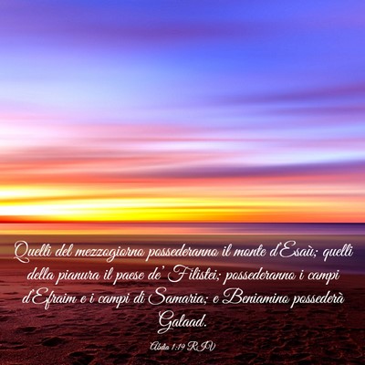 Picture 03 - Abdia 1:19 RIV - Quelli del mezzogiorno possederanno il monte - Bible Verse Picture