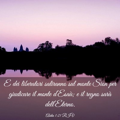 Picture 03 - Abdia 1:21 RIV - E dei liberatori saliranno sul monte Sion per - Bible Verse Picture