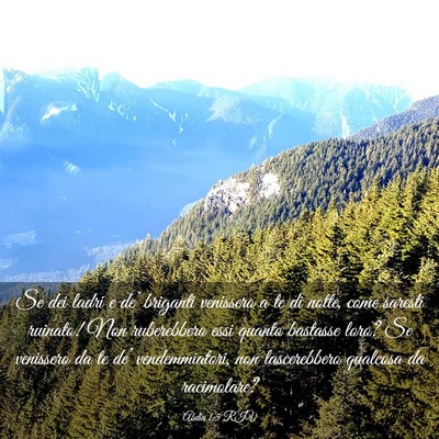 Picture 03 - Abdia 1:5 RIV - Se dei ladri e de’ briganti venissero a te di - Bible Verse Picture