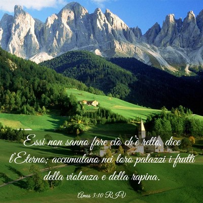 Picture 03 - Amos 3:10 RIV - Essi non sanno fare ciò ch’è retto, dice - Bible Verse Picture