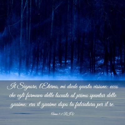Picture 03 - Amos 7:1 RIV - Il Signore, l’Eterno, mi diede questa visione: - Bible Verse Picture