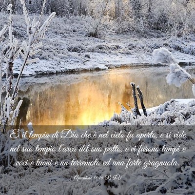 Picture 03 - Apocalisse 11:19 RIV - E il tempio di Dio che è nel cielo fu aperto, e - Bible Verse Picture