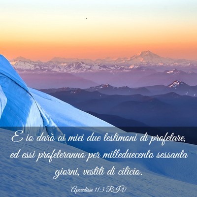 Picture 03 - Apocalisse 11:3 RIV - E io darò ai miei due testimoni di profetare, ed - Bible Verse Picture