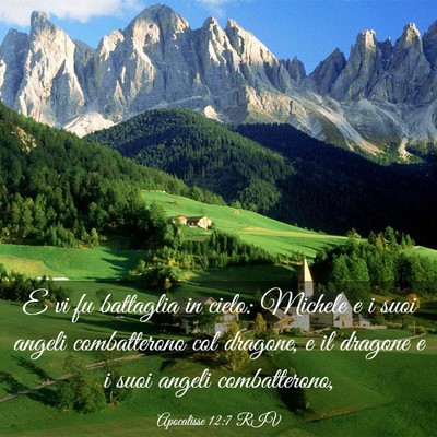 Picture 03 - Apocalisse 12:7 RIV - E vi fu battaglia in cielo: Michele e i suoi - Bible Verse Picture