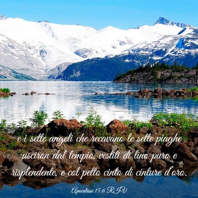 Picture 03 - Apocalisse 15:6 RIV - e i sette angeli che recavano le sette piaghe - Bible Verse Picture