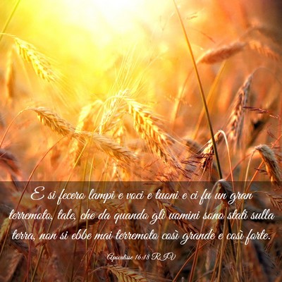 Picture 03 - Apocalisse 16:18 RIV - E si fecero lampi e voci e tuoni e ci fu un gran - Bible Verse Picture