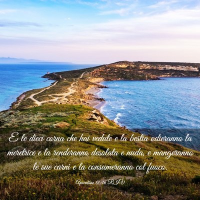 Picture 03 - Apocalisse 17:16 RIV - E le dieci corna che hai vedute e la bestia - Bible Verse Picture