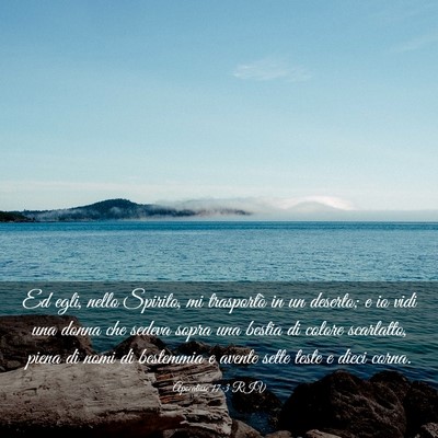 Picture 03 - Apocalisse 17:3 RIV - Ed egli, nello Spirito, mi trasportò in un - Bible Verse Picture